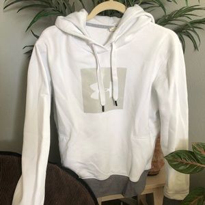 white underarmour hoodie!